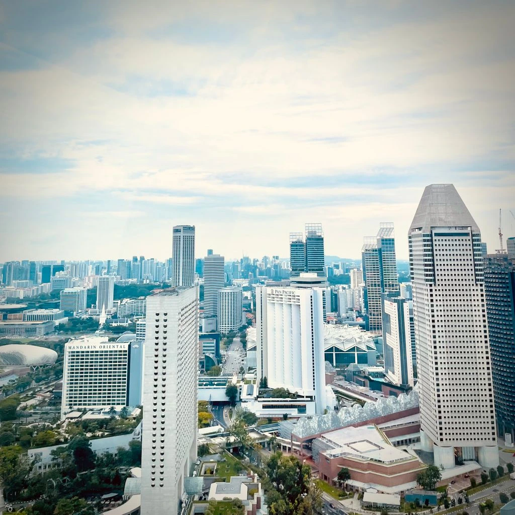 Solar-exposure heatmap across Singapore CBD rooftops